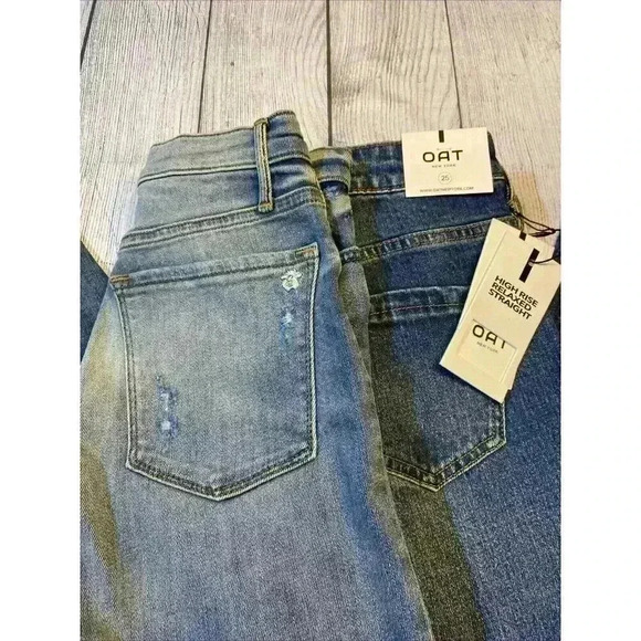 OAT New York/Black Orchid Women's Jeans BUNDLE 25 Distressed Raw Hem Stylish NEW - Picture 1 of 14